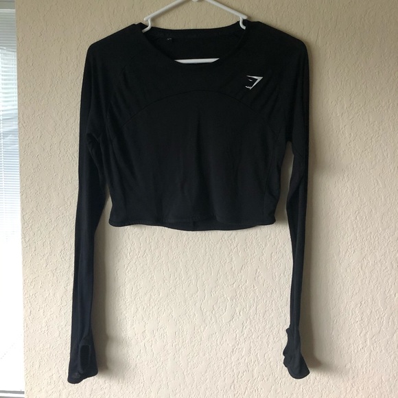 Gymshark Tops - Long sleeved Gymshark Crop Top